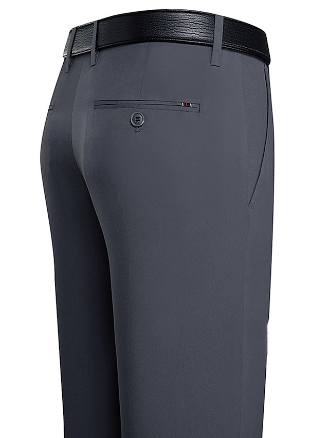 Men's Dress Pants Trousers Suit Pants Pocket Plain Comfort Breathable ...