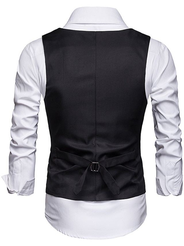 Men's Vest Suit Vest Gilet Wedding Business Causal Casual 1920s Smart ...