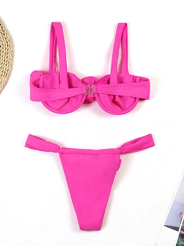 Dames Zwemkleding Bikini Normaal Zwempak Hoog Getailleerd Verstelbaar