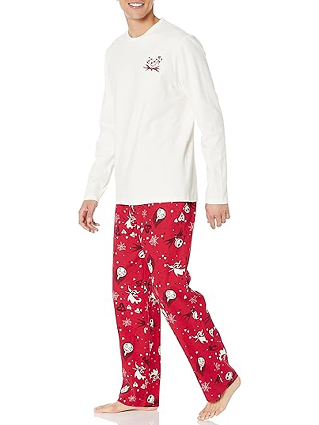Halloween Pyjama Set Damen - Geister Kürbis Druck Schlafanzug