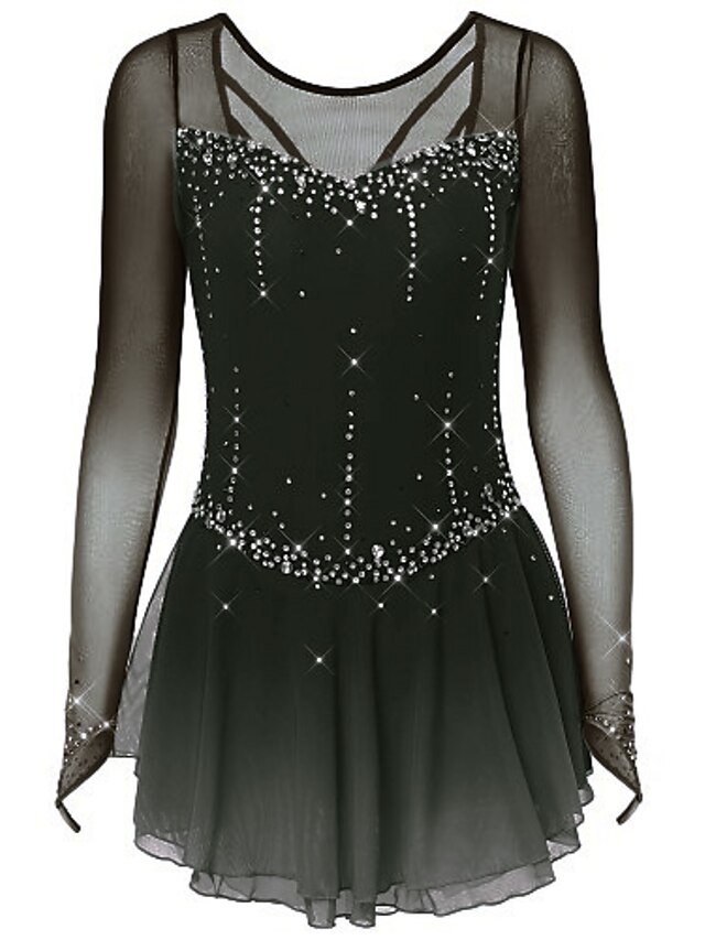 Figure Skating Dress Women's Girls' Ice Skating Dress Dark-Gray Violet ...