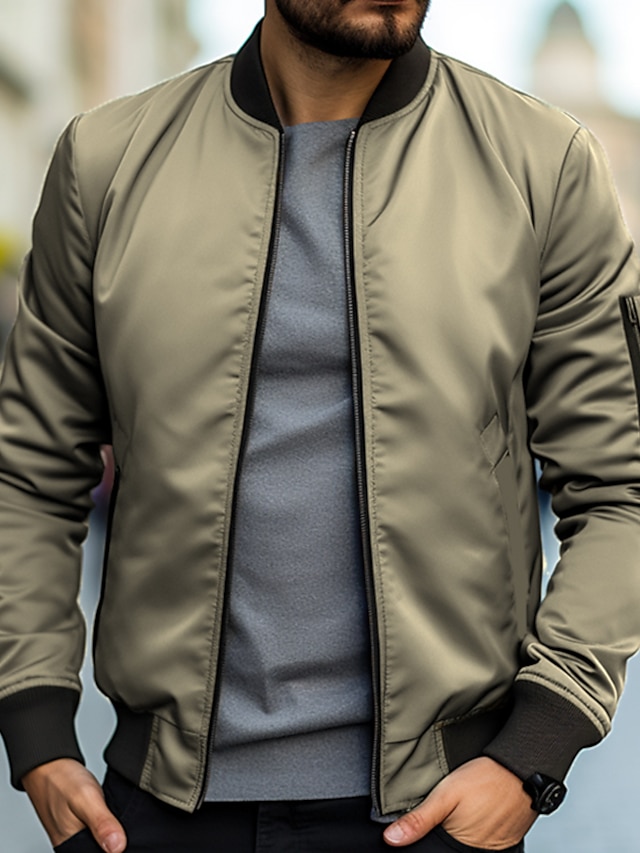 Herren Leichte Jacke Bomberjacke Jacke Outdoor Freizeitskleidung Warm ...