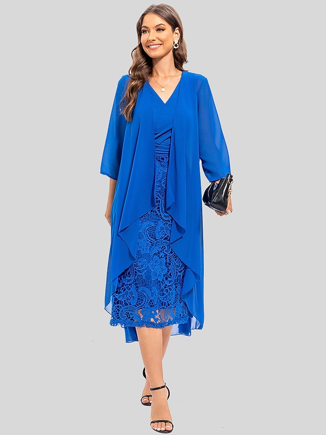 HS6524 Elegant two-piece solid-color robe and dress with optional headscarf