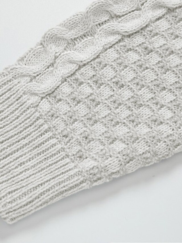 Turtleneck Sweater Ribbed Knit Pullover Mens