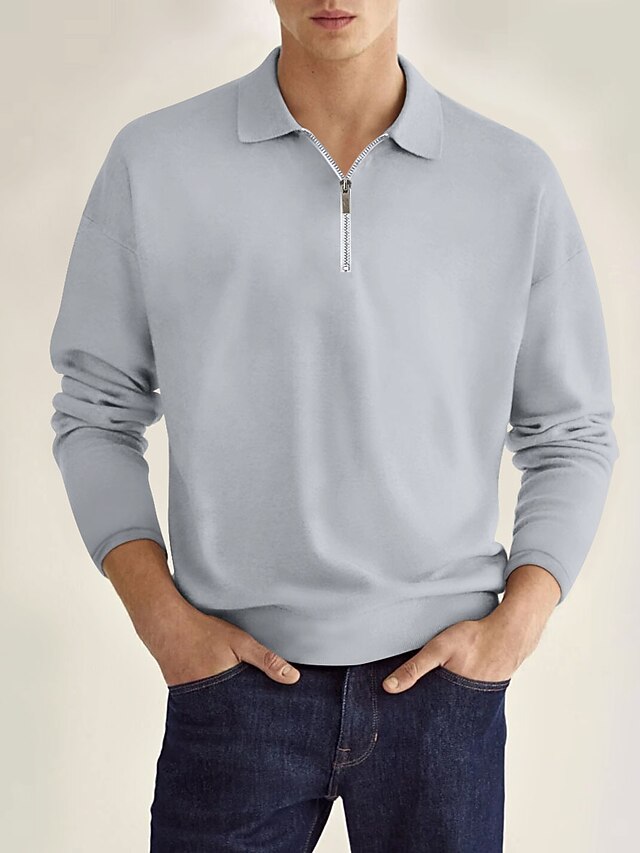Leisure Plain Zip Polo Jacket