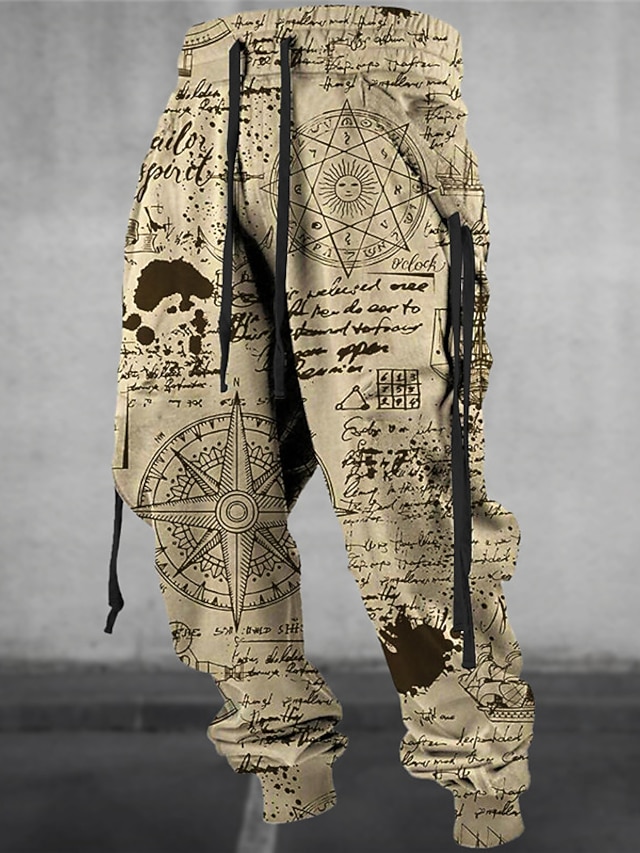 Abstract Graffiti Wow Print Men's Joggers