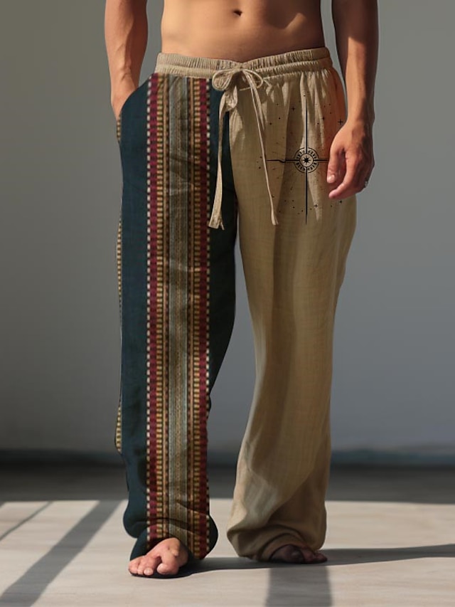 Stripe Ethnic Vintage Men‘s 3D Print Pants Trousers Outdoor Street ...