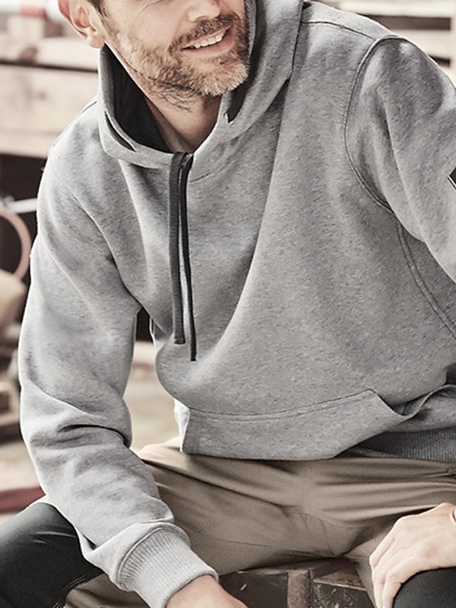Herren Hoodie Einfarbig Ohne Taschen | Bequemer Kapuzenpullover Für Winter Und Herbst