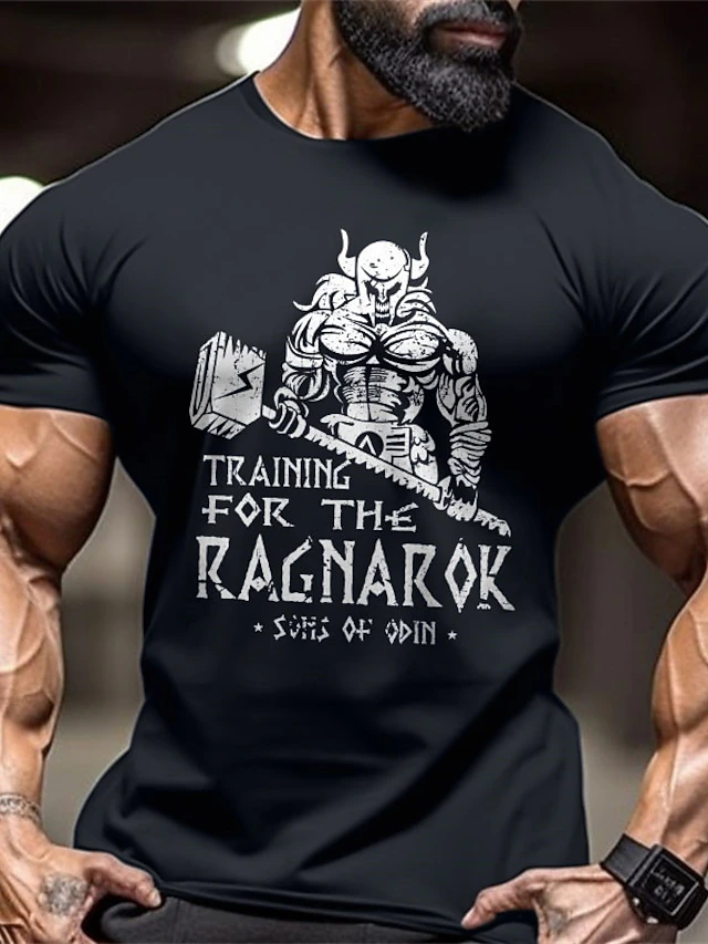 Men's Short Sleeve Training For The Ragnarok Graphic T-Shirt, Sons Of ...