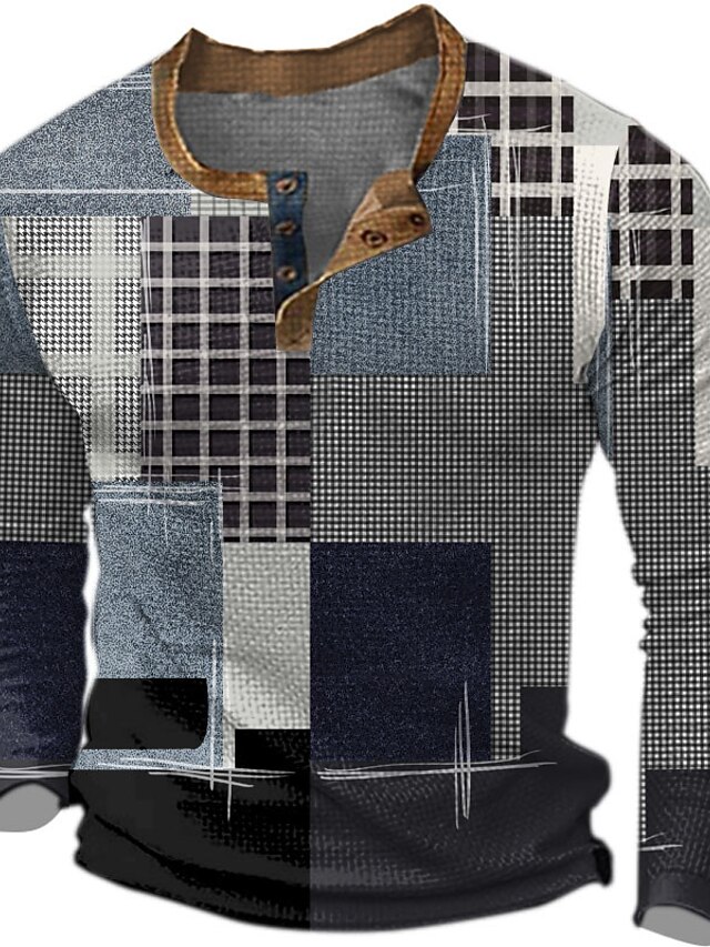 XINTAYEL Camisa Desgastada Para Hombre, Camiseta De Manga Corta Con Estampado De Caballero Templario En 3D, Camiseta Con Cuello En V Y Botones, Camisetas Para Motocicleta