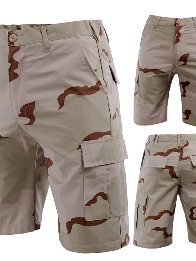 Short Cargo Tactique Homme 3XL – Vert Léger, Multipoches, Randonnée été