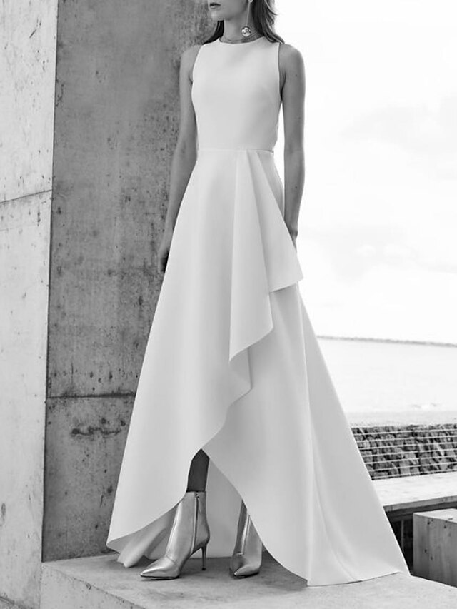 Bridal Shower Formal Wedding Dresses ALine Scoop Neck Sleeveless