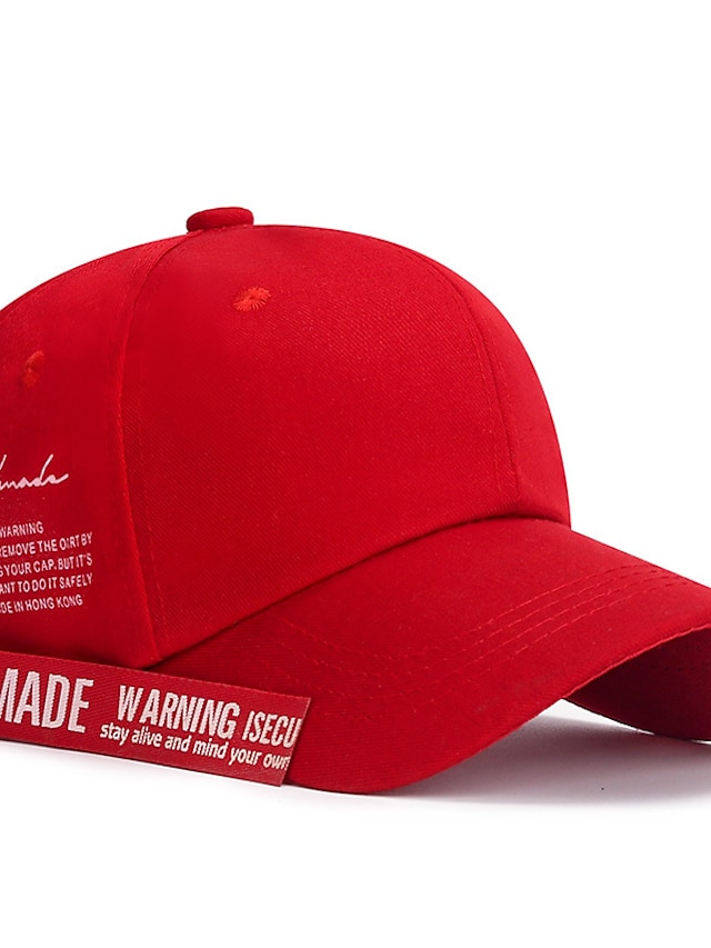  Unisex Basebollkeps Solhatt Ljusblå Svart Polyester Mode Ledigt Minimalism Utomhus Semester Grafisk Bokstav Justerbara Solskyddskräm Mode