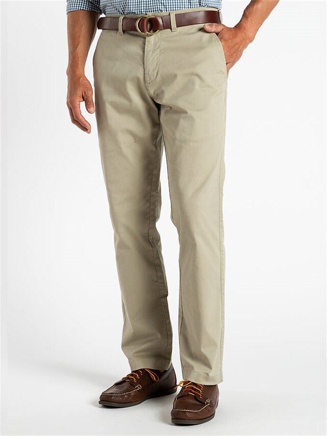 Men's Trousers Chinos Chino Pants Suit Pants Front Pocket Straight Leg ...
