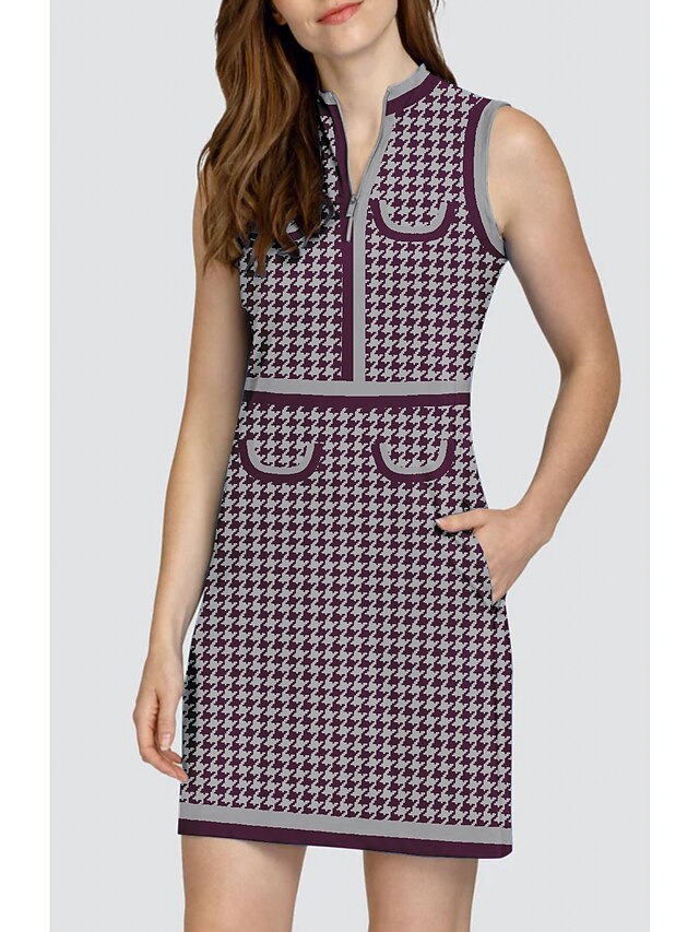 Women's Golf Dress Black Sleeveless Ladies Golf Attire Clothes Outfits