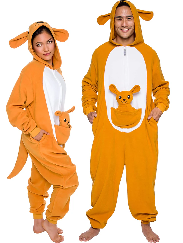 Adults' Cartoon Group Costume Nightwear Onesie Pajamas Carnival Costume Animal Onesie Pajamas Kigurumi Pajamas Funny Costume For Men and Women Carnival Cartoon 9