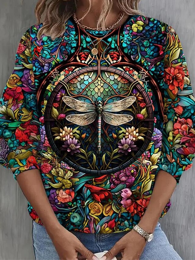 Circus Pattern Print Women Off Shoulder Sweatshirt
