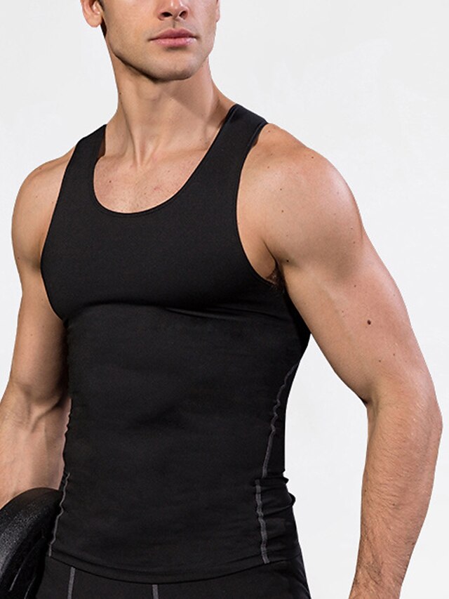Men's GYM Tank Compression Tank Workout Tank Men Tops Tank Crew Neck