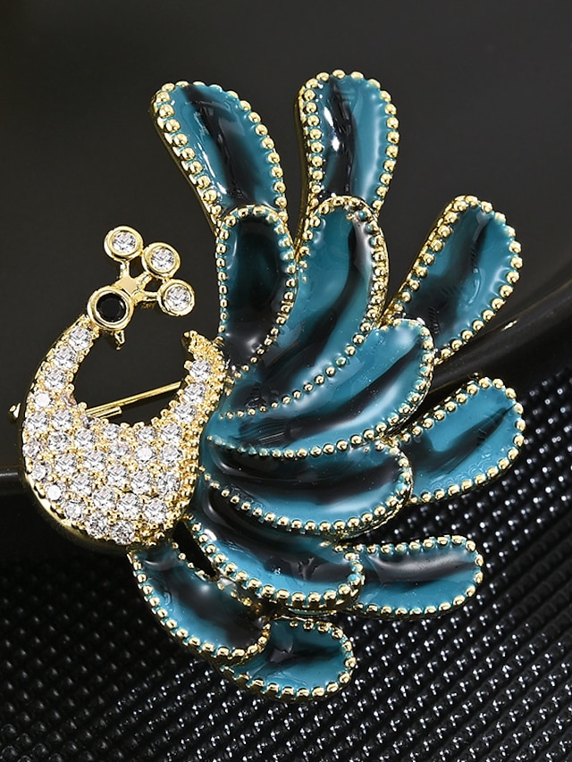  Mujer Broche Clásico Elegante Animales Lujo Diseño Único Broche Joyas Azul Laguna Para Fiesta Oficina Diario Fiesta de baile Cita