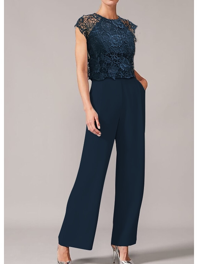 Two Piece Jumpsuit / Pantsuit Mother of the Bride Dress Formal Wedding ...