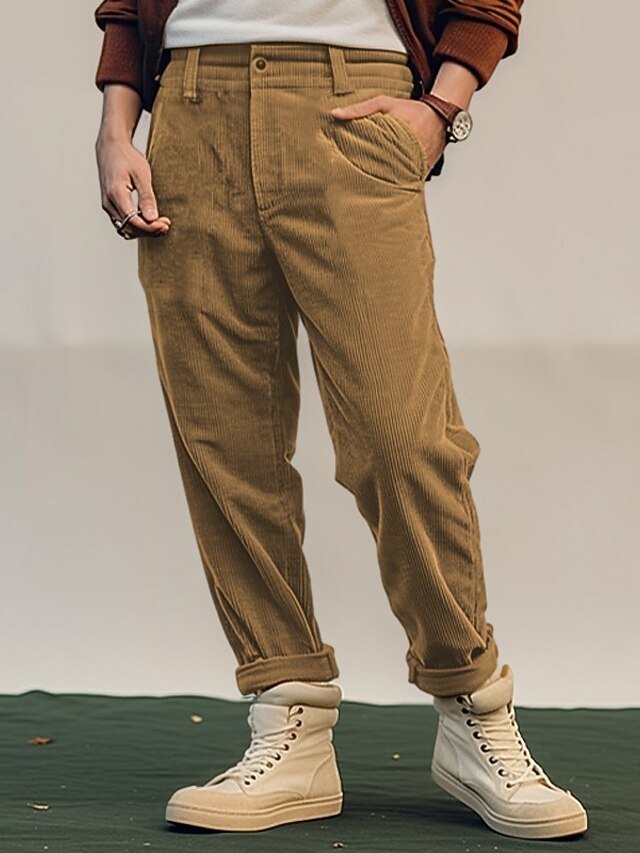 Pantalon Cargo Vintage Pour Homme - Taille M à 3XL, Coupe Regular - Neuf Avec étiquettes, Style Vacances
