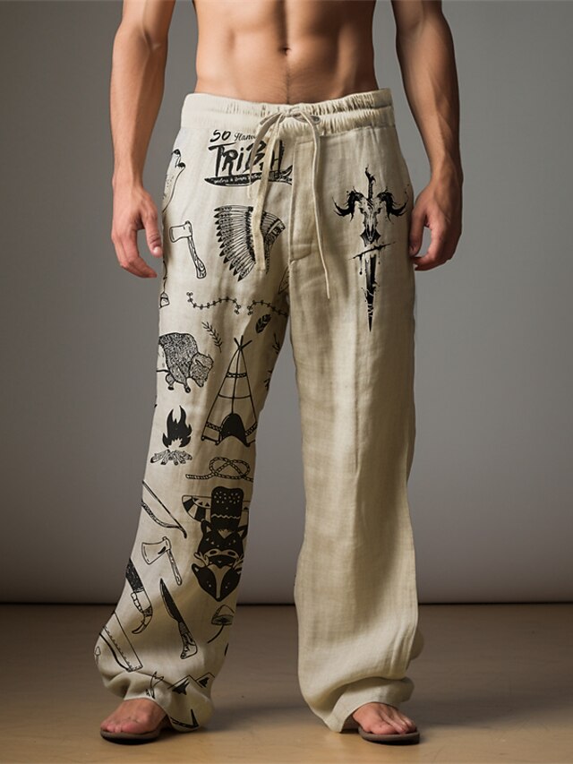 Pantalon Homme Style Rétro Années 70 - Jambes Larges, Coupe évasée, Tissu Léger à Séchage Rapide