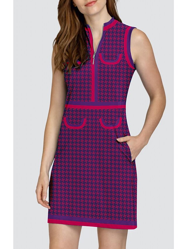 Women's Golf Dress Black Sleeveless Ladies Golf Attire Clothes Outfits