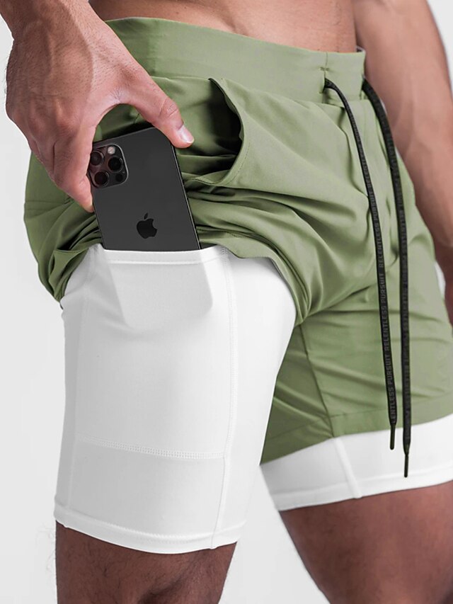 Short De Sport Léger Pour Homme - Polyester, Séchage Rapide, élastique - Avec Poches Et Cordon De Serrage