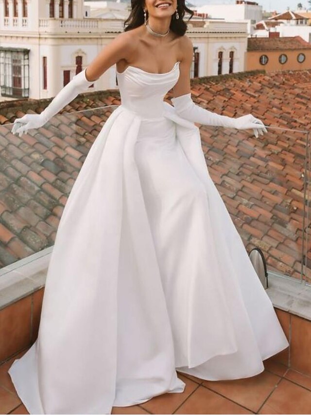 Bridal Shower Casual Wedding Dresses Sheath / Column Sweetheart