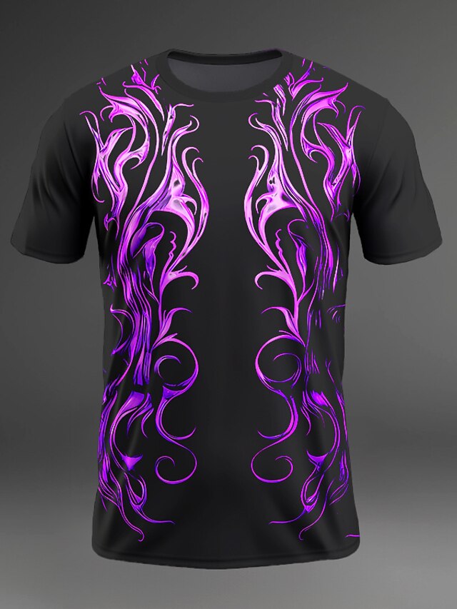  Men's Graphic Totem T shirt Short Sleeve T shirt 3D Print Crew Neck Shirt Daily Designer Casual Sports Outdoor Holiday Going out Red Blue Purple Spring & Summer Clothing Apparel S M L XL 2XL 3XL 4XL