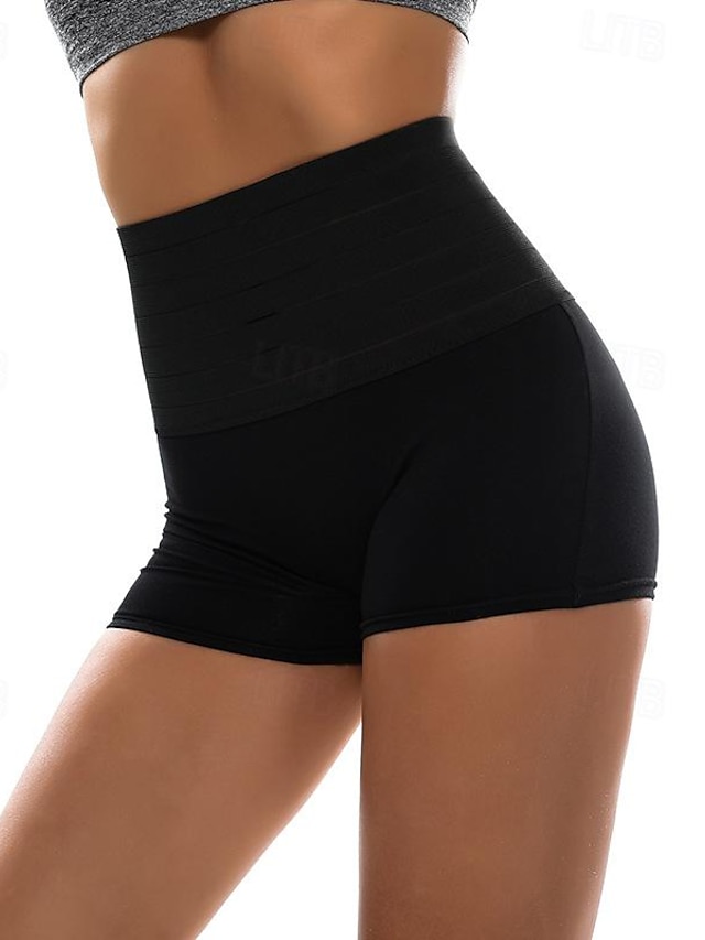  Women's Shapewear Casual / Sporty Shorts Scrunch Butt Shorts Anti Chafing Shorts Short Pants Weekend Yoga Stretchy Solid Colored Tummy Control Butt Lift High Waist Skinny White Black Beige S M L XL