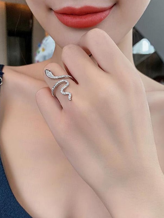  Ring For Women's Party Evening Gift Date Alloy Fancy Snake Precious
