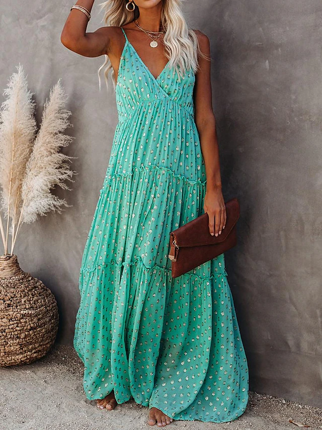 Women's Casual Dress Sundress Slip Dress Leopard Backless Print Strap Long Dress Maxi Dress Vacation Beach Sleeveless Summer 10