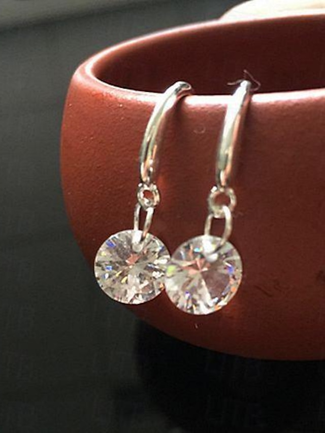  1 Pair Drop Earrings Hanging Earrings For Women's Wedding Party Evening Gift Alloy Fancy Fashion Diamond