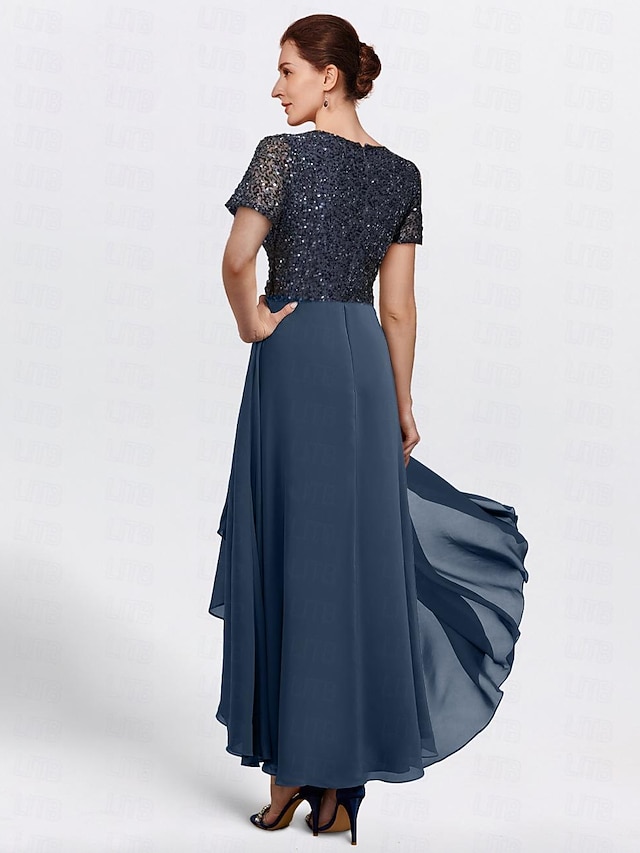 A-Line Mother of the Bride Dress Elegant Sequin Dress Formal Wedding ...