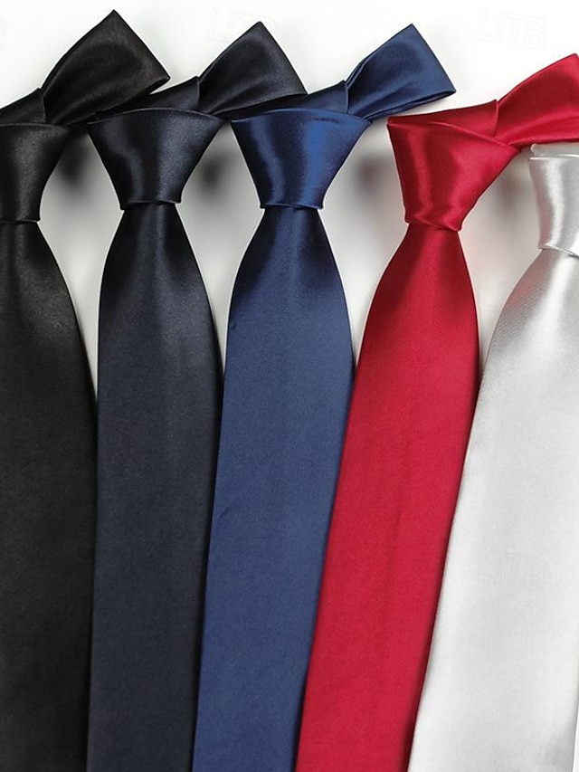  Męskie Krawaty Męskie krawaty Wąski krawat Regulowany Seksowny Równina Ślub Impreza Praca