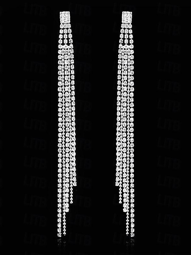  1 paire Boucles d'oreille Clou Boucle d'Oreille Pendantes For Femme Anniversaire Soirée Rendez-vous Alliage Le style rétro Mode Diamant
