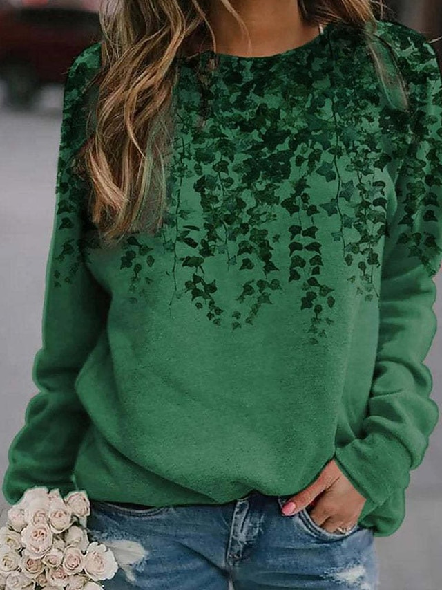 Women's Sweatshirt Pullover Shamrock St.Patrick's Day Casual Print