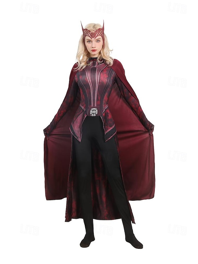  Scarlet Witch コスプレ衣装 テーマパーティーコスチューム コスプレ 映画コスプレ for 女性用 女の子 子供用 成人 カーニバル マスカレード バチェロレッテパーティー