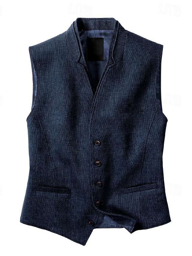 Men's Vest Gilet Wedding Event / Party Daily Fashion Business Spring ...