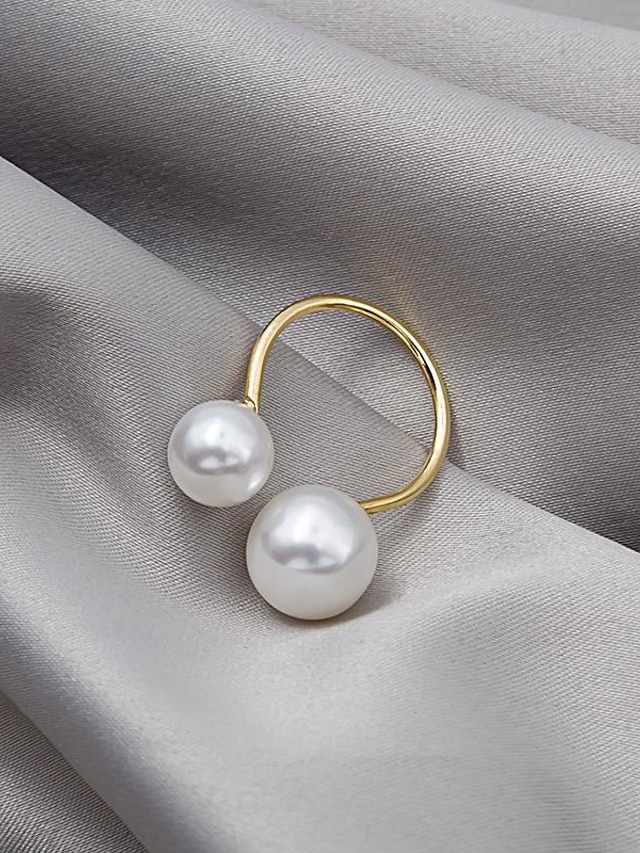 1 Stück Stulpring Pinky Ring For Damen Perlen Weiß Täglich Verabredung Aleación Klassisch Kugel