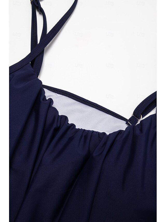 Geometric Print Strapless Tankinis Swimsuit Tummy Control 2024 26.99