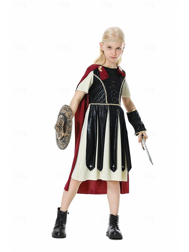 Outfits Cosplay Costume Outfits Roman Costumes Warrior Fancy Dress Boys' Girls' Halloween Carnival Masquerade Performance Halloween Kid's More Accessories Costume 17