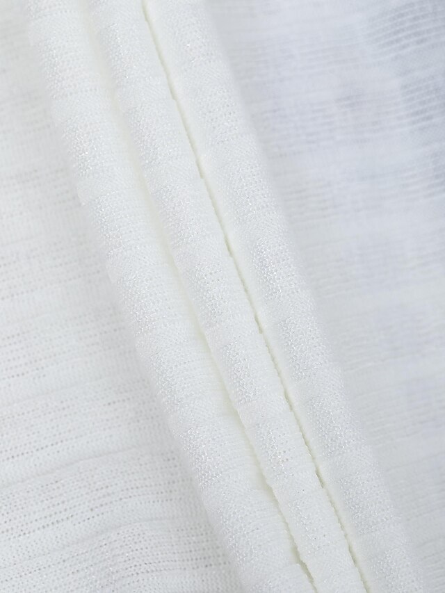 Color Block Ribbed Knit Decor Button T-Shirt