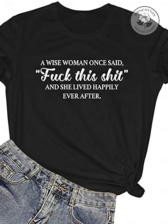  kobiety mądra kobieta powiedziała kiedyś, że graficzne słodkie bawełniane śmieszne koszulki pomysły na prezenty czarne małe