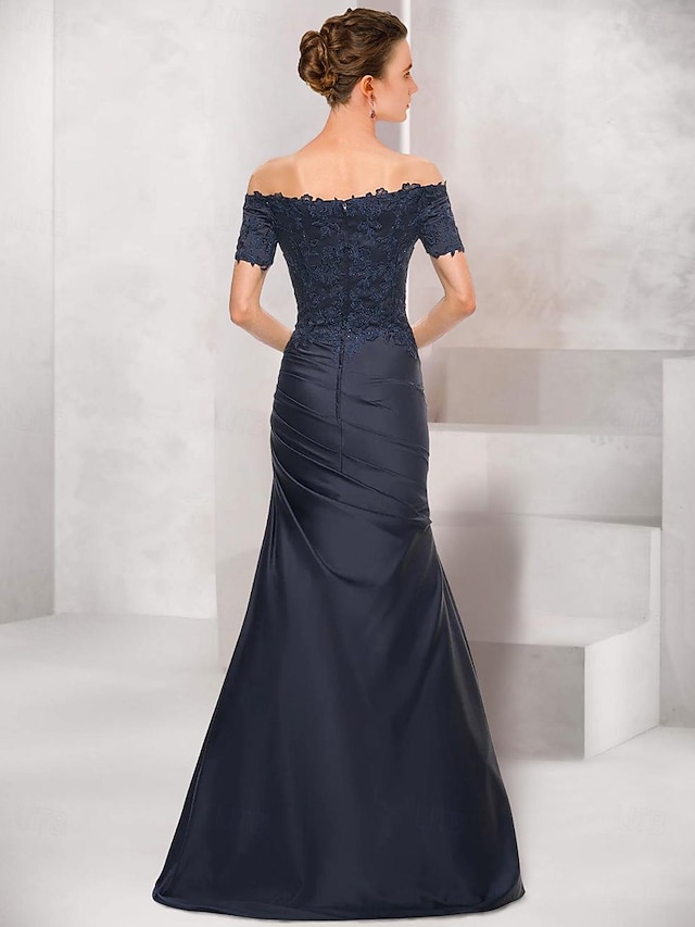 Elegant V-Neck Sleeveless Crepe Mermaid Mother of The Bride Dresses WIth Bow Knot main image 0