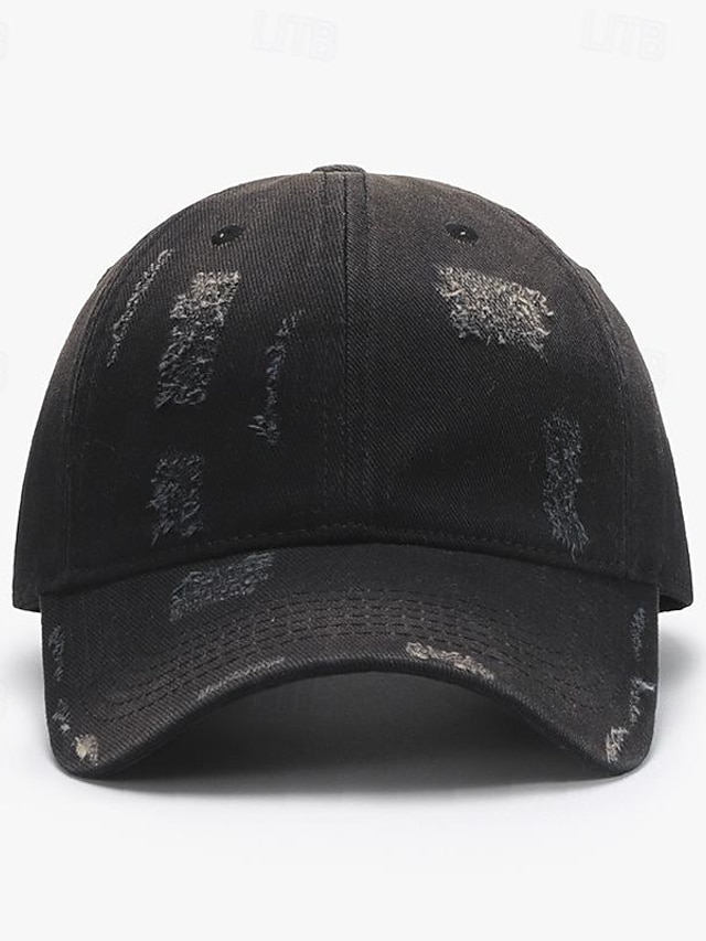  Men's Baseball Cap Sun Hat Trucker Hat Black White 100% Cotton Fashion Casual Street Daily Plain Adjustable Sunscreen Breathable