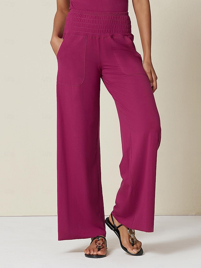  bordeauxrode crush losse athleisure broek