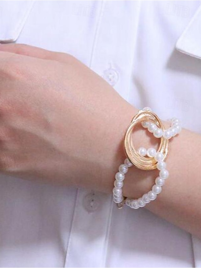  Bracelet Femme Classique Mode Mode Le style mignon Bracelet Bijoux Blanche Irrégulier pour du quotidien Rendez-vous