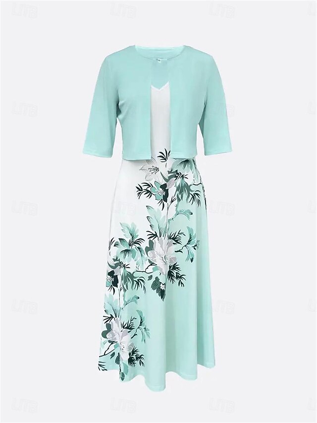 Women's Long Dress Maxi Dress Casual Dress Swing Dress Kaftan Dress Fashion Outdoor Party Holiday Regular Fit Plain Long Sleeve Crew Neck main image 0